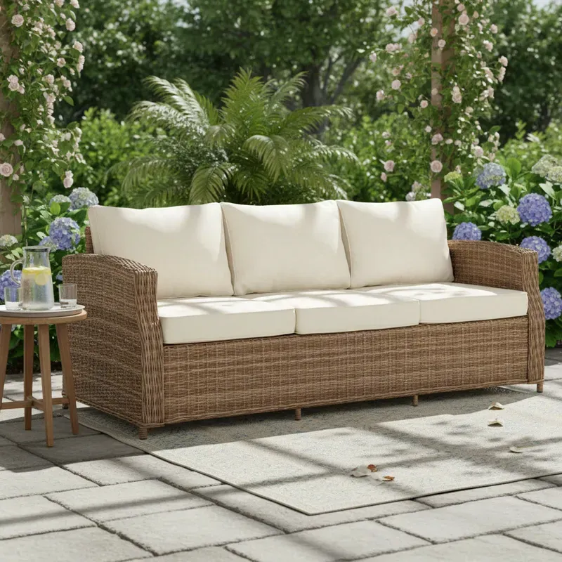 VILA 3-Sitzer-Sofa mit Kissen Natur, Off-White
