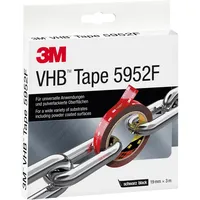 3M Klebeband doppelseitig 19mm x 3m, sw, für pulverlackierte