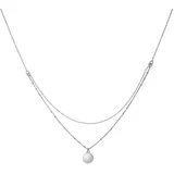 ZEEme Silber Halskette Silber 925 zweireihig 38+5cm lang