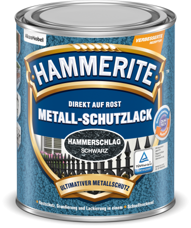 Hammerite Metall Schutzlack Hammerschlag SCHWARZ 750ml. Nr. 5087622