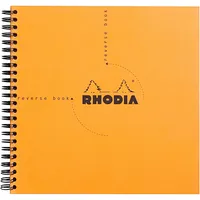 Rhodia 5x Reverse Book mit Doppelspirale, 21x21cm 80Bl Orange