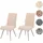 Mendler Esszimmerstuhl HWC-G55 Stoff Chenille creme 2er Set
