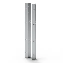 SCHROFF 19''-Winkel Typ F ohne Grifflöcher für Edelstahldichtung - 19"WINKEL 9HE