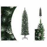 vidaXL Künstlicher Weihnachtsbaum mit Ständer Schlank 180 cm PVC