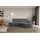 altdecor Eckcouch Cord 2-Sitzer Dunkelgrau