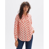 OPUS Hemdbluse mit grafischem Muster Modell 'Fridami', Koralle, 42