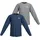 H.I.S. Langarmshirt "2er Pack Shirts mit Logoprint für Jungen", Jungen, Gr. 140/146, grau (marine, anthrazit meliert), Jersey, Obermaterial: 100% Baumwolle. Obermaterial Melange: 60% Baumwolle, 40% Polyester, unifarben, Basic, Shirts Langarmshirt, Für TEENS.