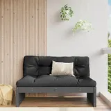 vidaXL Mittelsofa Grau 120x80 cm Massivholz Kiefer