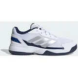 adidas Crazyquick Kids Padelschuh - Cloud White / Silver Metallic / Dark Blue - 37 1/3