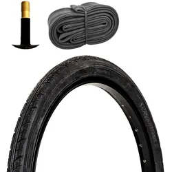 Meghna Fahrradreifen City Trekking Tour 1 Reifen 20 x 1,7" schwarz mit 1 Schlauch AV