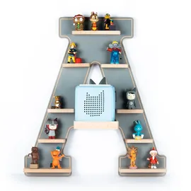 BOARTI Kinderregal Buchstabe A 54 x 49 x 19 cm Holz grau
