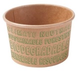 Greenbox Eisbecher EcoUp©, Einwegbecher aus Pappe, 75 ml, Kleiner ungebleichter Pappbecher mit Nachhaltigkeits-Icon für kleine Portionen, 1 Packung = 50 Stück