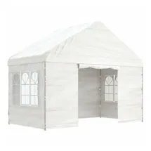 vidaXL Pavillon mit Dach 4,08 x 2,23 m Weiß