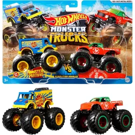 Hot Wheels Monster Trucks 1:64 2er-Pack (verschiedene Ausführungen) FYJ64