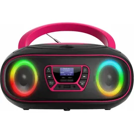 Denver TDB-212P DAB+, DAB, FM AUX, USB, Bluetooth®, CD Schwarz, Pink