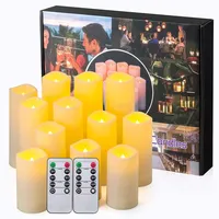 Flammenlose Led-kerzen, Harzkerzen Mit Fernbedienung Und Timer – Wasserdichte Kerzen Für Den Innen- Und Außenbereich, 12er-pack