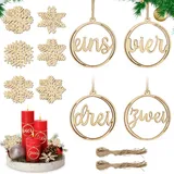 Adventszahlen 1-4, Adventskranz Zahlen für Kerzen & Kerzenhalter, Adventskranz deko, Advent Kerzen Deko, Holz Deko für Adventszahlen Nummern, Holz Nummern Schriftzug fur Advent Kerzen Deko