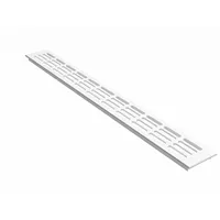 MS Beschläge Aluminium Stegblech Weiß RAL9016 Lüftungsgitter 60mm Breit