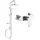 Mexen Erik Brausegarnitur für Aufputzmontage mit Kopfbrause und Mischbatterie Milo, Chrom - 71340205-00