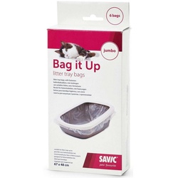 Savic Katzentoilette BAG IT UP Beutel, für große Katzentoiletten 6er Pack weiß