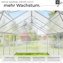Tectake Gewächshaus Alu HKP 4 mm 6,93 m2