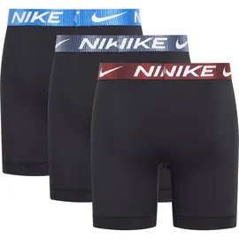 Nike Herren Boxer Brief 3pk Unterwäsche, Blk-gm RYL/Ash Slt/Bur Crsh Pix Wb, L