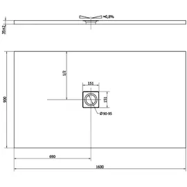 Polysan s.r.o. FLEXIA Duschwanne 160x90x3,5cm