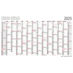 2025 ADINA Plakatkalender 139x79cm 13 Monate gerollt