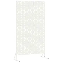 vidaXL Garten-Paravent 100 x 50 x 180 cm Weiß Stahl