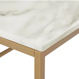 Beliani Couchtisch Gold, Beige, Holzwerkstoff, 100x45x60 cm, Wohnzimmer, Wohnzimmertische, Couchtische