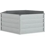 vidaXL Garten-Hochbeet 129x45 cm Stahl Silber