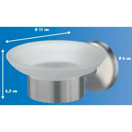 Trendline Seifenschale Simple Round Edelstahl gebürstet Silber