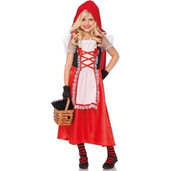 Leg Avenue Kostüm Märchenhaftes Rotkäppchen, Bezauberndes Märchenkostüm für Mädchen rot 122-140