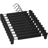 10er-pack Hosenbügel, Rockbügel, Mit 2 Rutschfesten Und Verstellbaren Clips Zum Aufhängen Von Kleidung