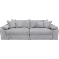 Big-Sofa HOME AFFAIRE "Soft&Cosy XL" Sofas Gr. B/T: 246 cm x 123 cm, Cord, grau (hellgrau) Mega Sofa, in Cord, inkl. Kissen