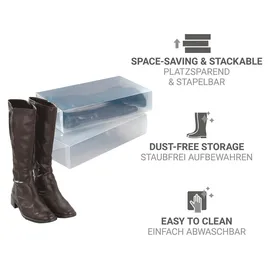 Wenko Aufbewahrungsbox für Stiefel 2er Set transparent