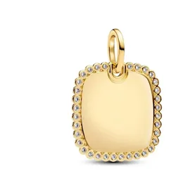 Pandora Gravierbarer Quadratischer Anhänger Gold 364009C01
