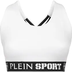 PLEIN SPORT Damen BH Cropped Top, Wei?, XL