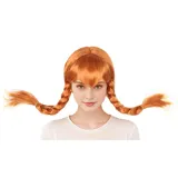 Topcosplay Perücke für Erwachsene Damen - Lange Hellbraun Zöpfe Cosplay Halloween Perücke