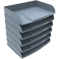 Exacompta 6x Briefablage Querformat Combo Styli, Autentik - Blaugrau