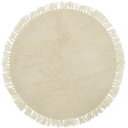 Bloomingville Teppich Lenea, Wolle, Ø 110 cm, natur