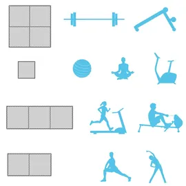 Eyepower Profi Fitnessmatte 2cm - 2er Set schwarz