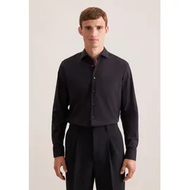 Seidensticker Herren, Mens Regular Longsleeve Cotton Business Shirt, Schwarz(001000), 42 EU