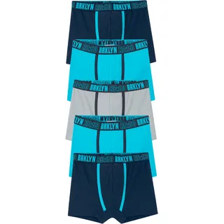 bonprix Boxershorts BONPRIX "Boxershorts mit weicher Baumwolle (5er Pack)", Jungen, Gr. 128/134, 5 Stk.