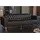 KAWOLA Couch Leder 3-Sitzer Schwarz