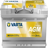 Varta A6 Silver Dynamic AGM 12V 80Ah 800A Autobatterie