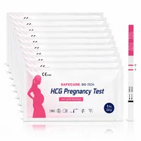 Safecare Frühschwangerschaftstest – Ultra-empfindlicher Test (25 mIU/ml) – Frühtest bis zu 6 Tage vor Ausbleiben der Periode – Über 99% Genauigkeit – 10 Stück