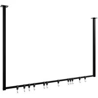 CLP Kleiderständer, Schwarz, Metall, 120x80x7 cm,