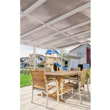 Gutta Terrassendach Premium 914 x 506 cm weiß/polycarbonat bronce