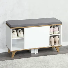 KESPER Schuhschrank 77 x 48 x 30 cm Braun/Grau/Weiß